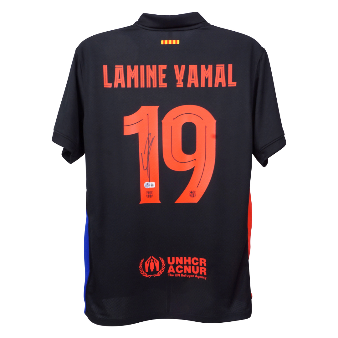 Lamine Yamal Signed FC Barcelona Away Soccer Jersey #19 with Beckett COA